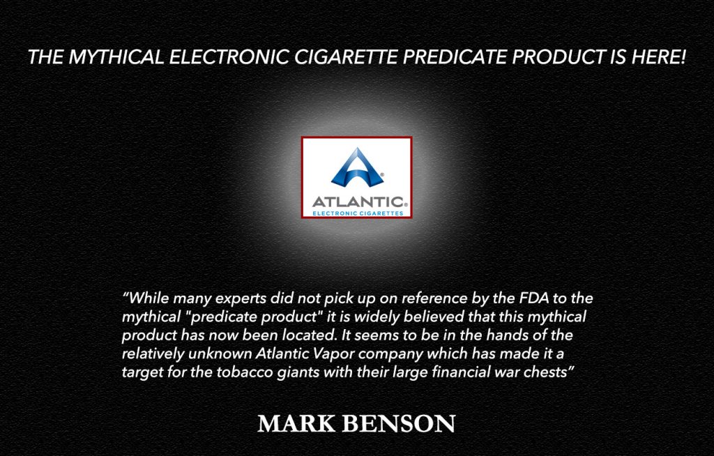 The Mythical Electronic Cigarette Predicate Product Is Here!