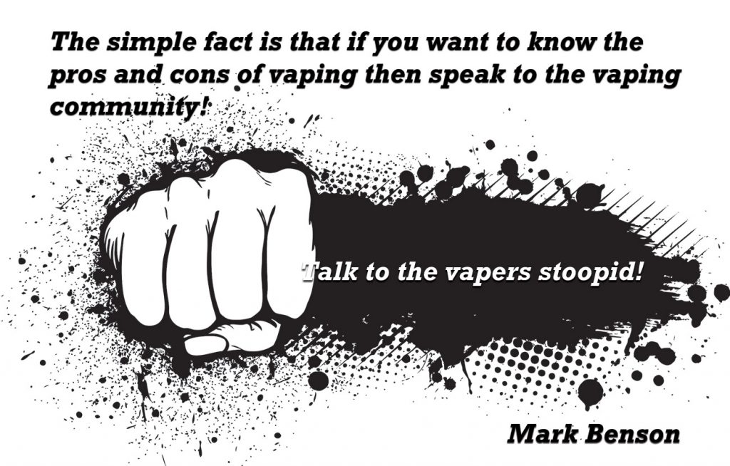 Talk To The Vapers Stoopid!