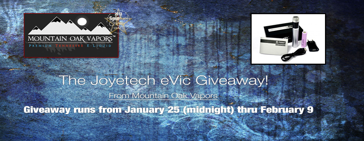 Mountain Oak Vapors Begins eVic + eJuice Giveaway!