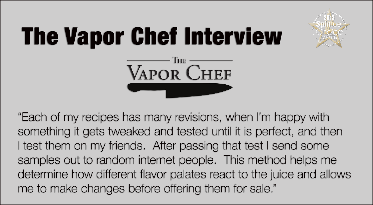 The Vapor Chef Interview