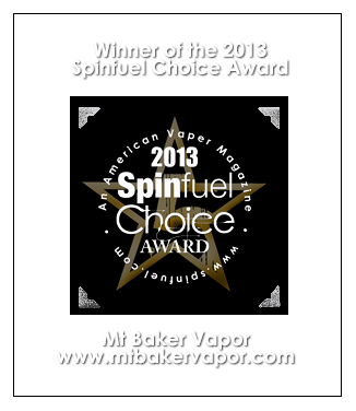 Mt Baker Vapor Spinfuel Choice Award Winner Excellence in eLiquid Artistry