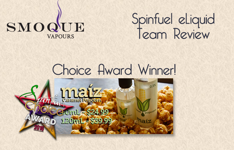 Smoque Vapours Maiz eJuice Review