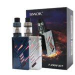 smok t priv 220w tc starter kit blue and silver