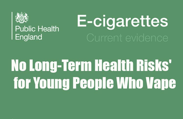 No Long Term Health Risks for Youth Vaping Says Public Health England