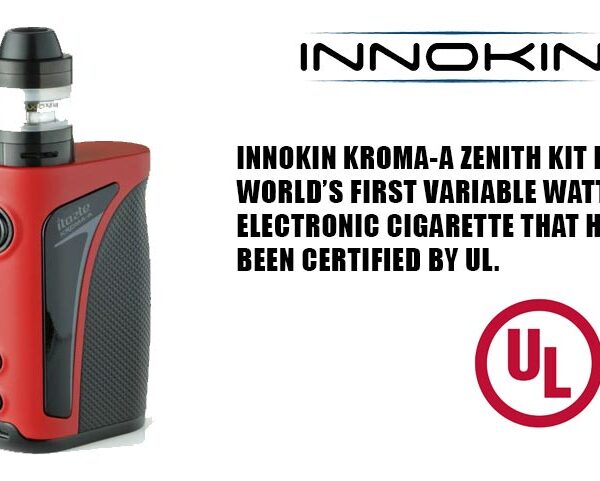 Innokin Kroma-A Zenith kit is the world’s first variable wattage electronic cigarette that has been certified by UL.