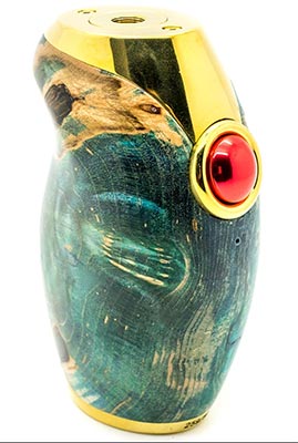 asMODus Ohmsmium 24 80W Box Mod Review - Gold/Red/Green Stab-Wood